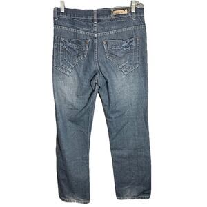 Indigo 30 Brand Jean Denim classic Relax Fit Straight Unique Pockets 32x30